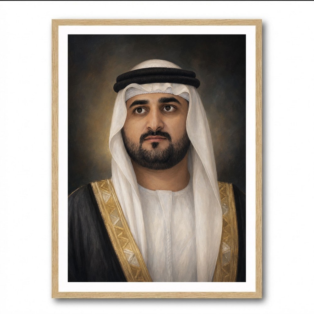 Sheikh Maktoum Bin Mohammed Bin Rashid Al Maktoum Classic Royal Portrait