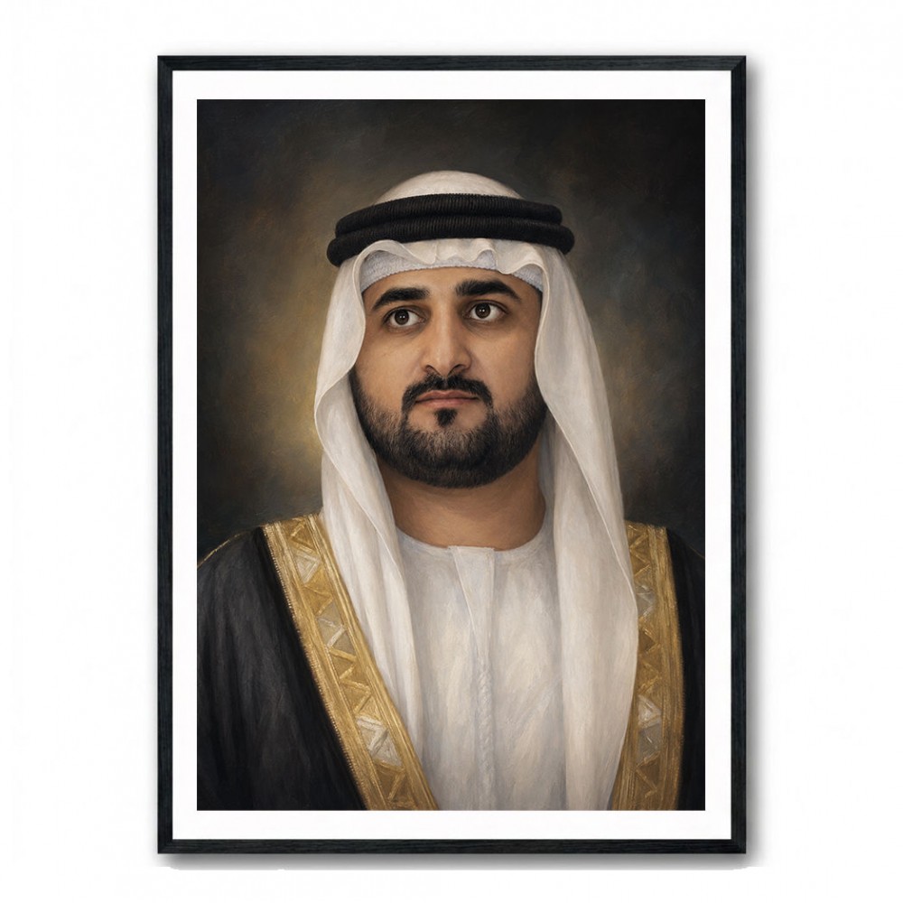 Sheikh Maktoum Bin Mohammed Bin Rashid Al Maktoum Classic Royal Portrait