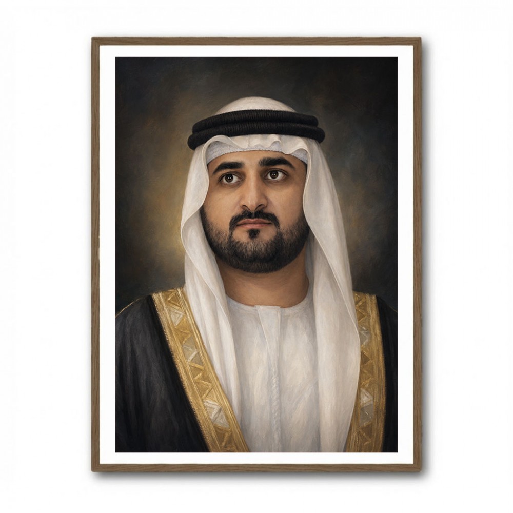 Sheikh Maktoum Bin Mohammed Bin Rashid Al Maktoum Classic Royal Portrait