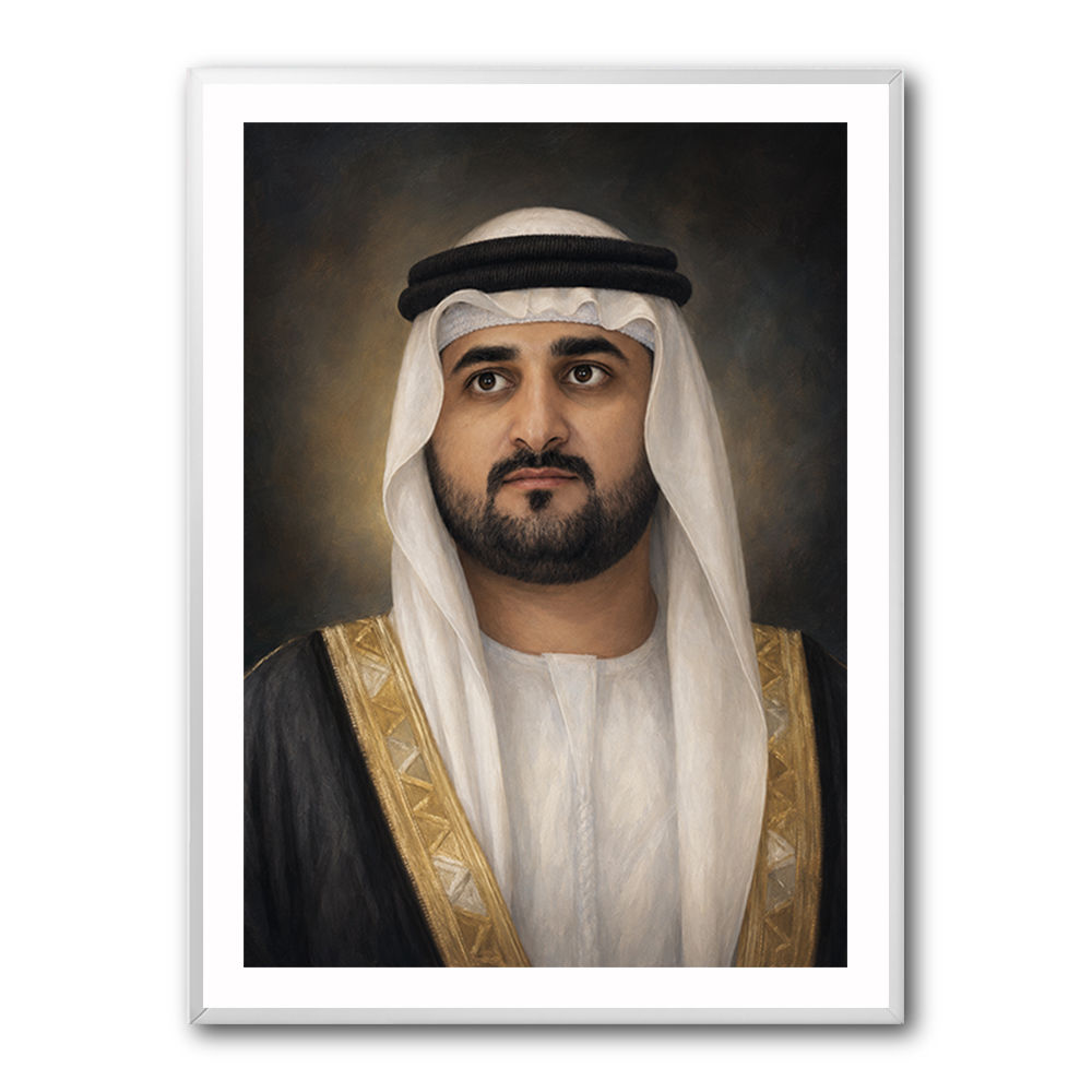 Sheikh Maktoum Bin Mohammed Bin Rashid Al Maktoum Classic Royal Portrait