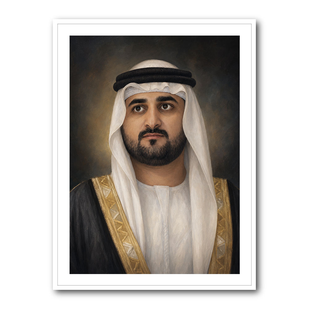 Sheikh Maktoum Bin Mohammed Bin Rashid Al Maktoum Classic Royal Portrait