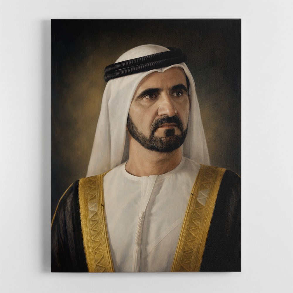Sheikh Mohammed bin Rashid Al Maktoum Classic Royal Portrait