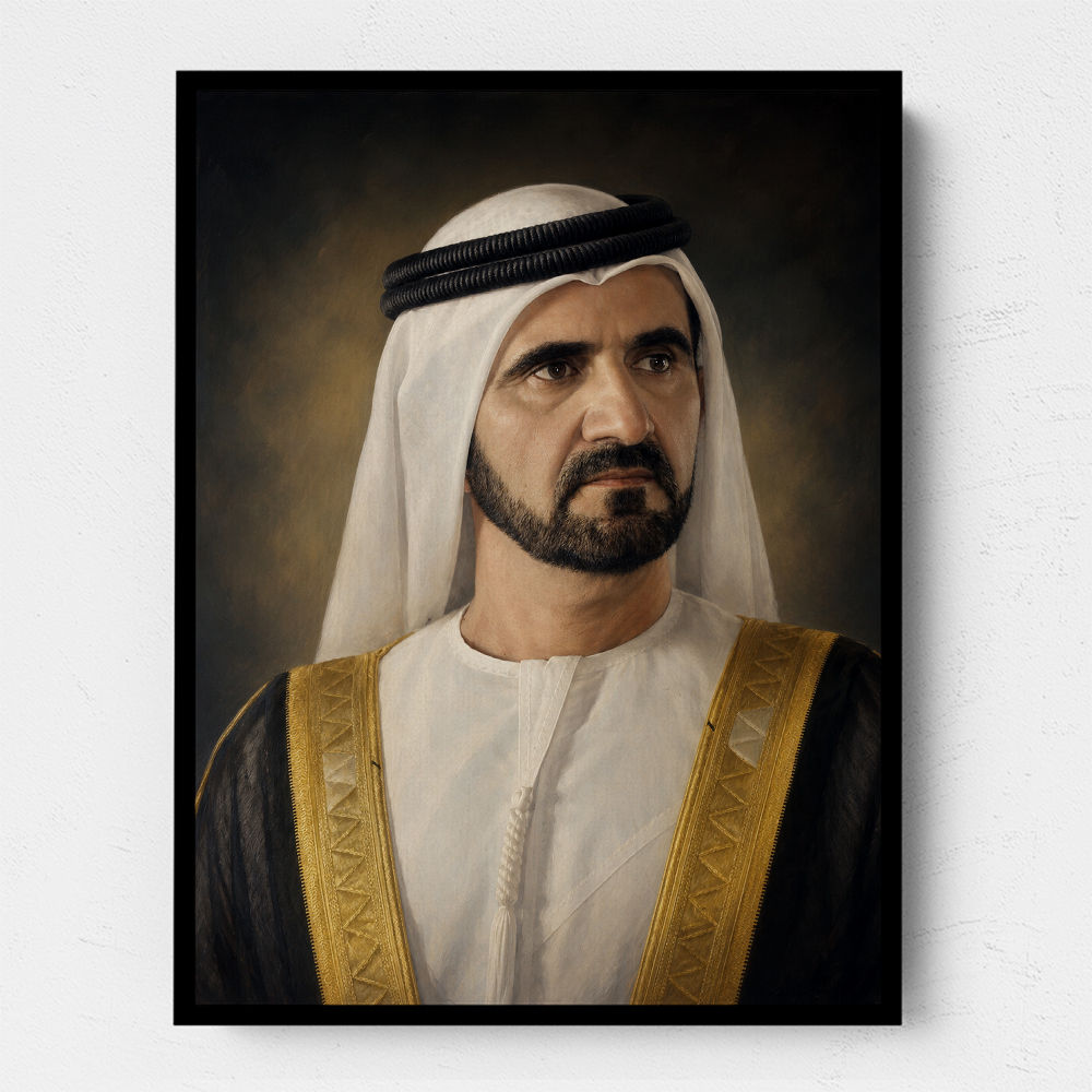 Sheikh Mohammed bin Rashid Al Maktoum Classic Royal Portrait