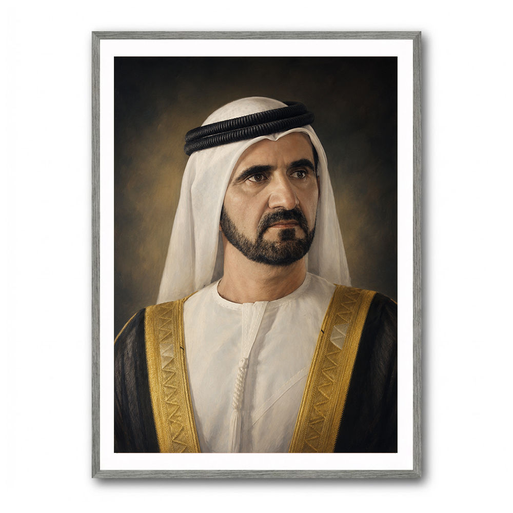 Sheikh Mohammed bin Rashid Al Maktoum Classic Royal Portrait