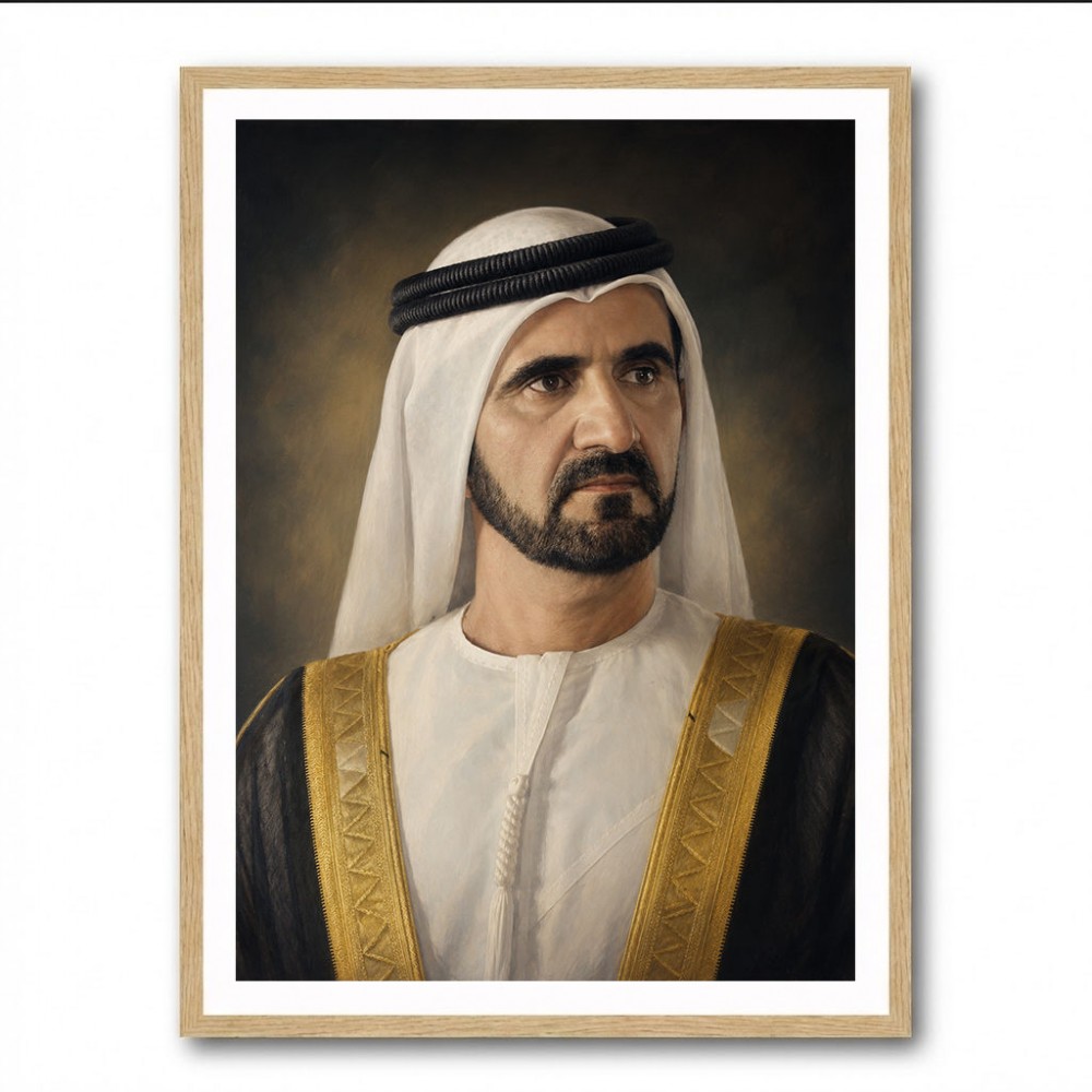 Sheikh Mohammed bin Rashid Al Maktoum Classic Royal Portrait