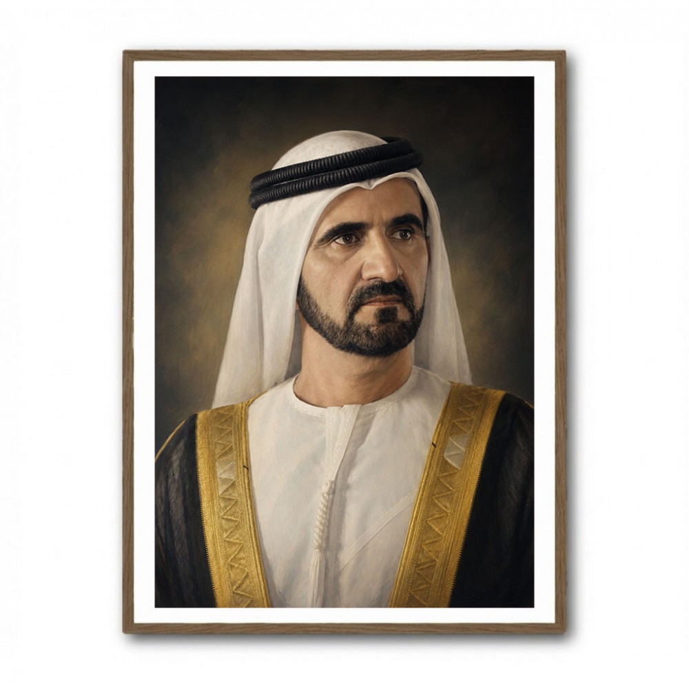 Sheikh Mohammed bin Rashid Al Maktoum Classic Royal Portrait