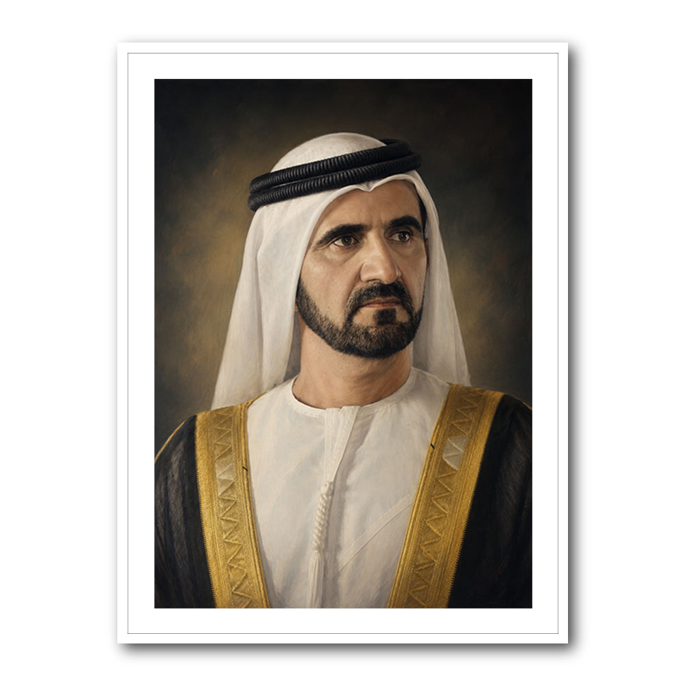 Sheikh Mohammed bin Rashid Al Maktoum Classic Royal Portrait