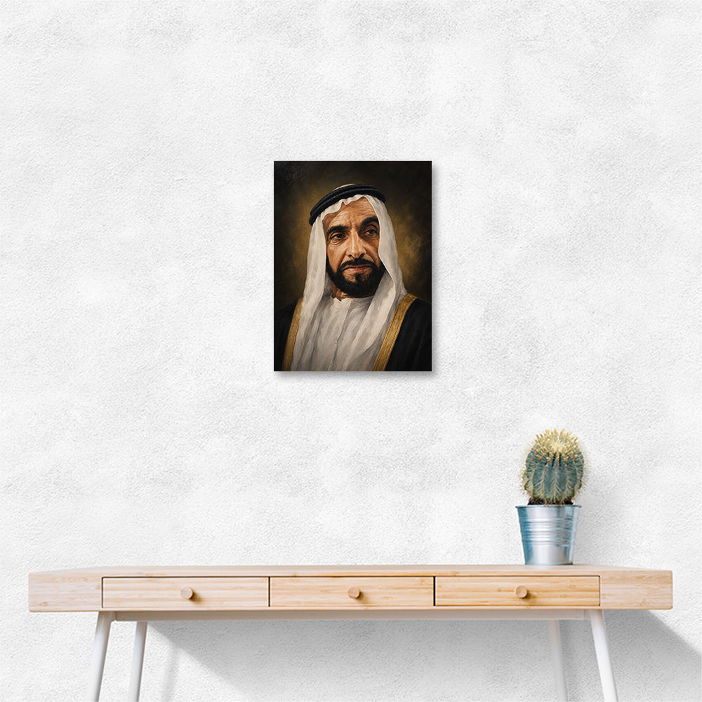 Sheikh Zayed Bin Sultan Al Nahyan Classic Royal Portrait