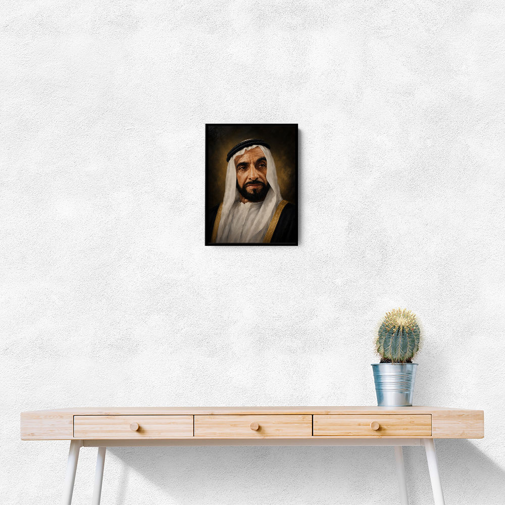 Sheikh Zayed Bin Sultan Al Nahyan Classic Royal Portrait
