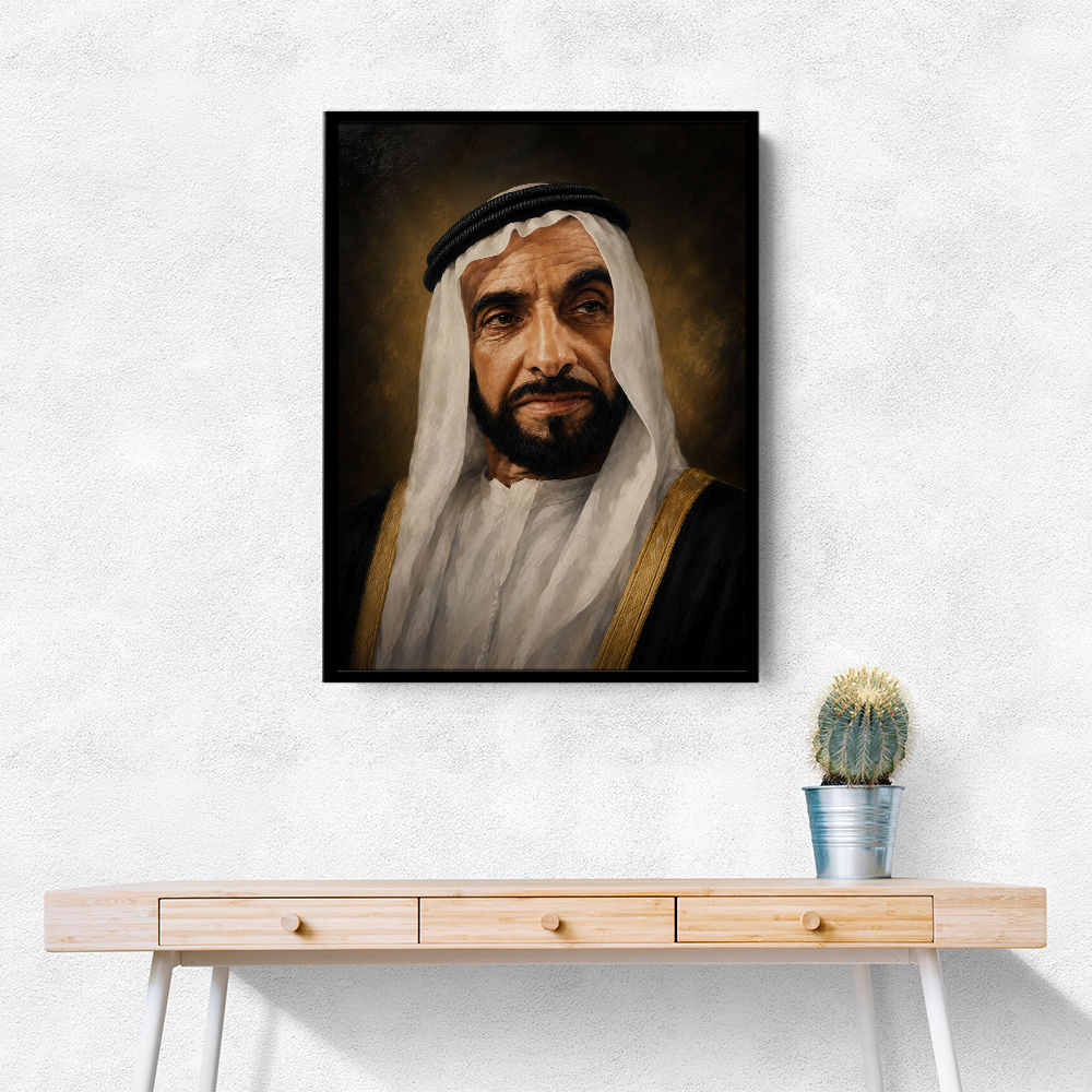 Sheikh Zayed Bin Sultan Al Nahyan Classic Royal Portrait