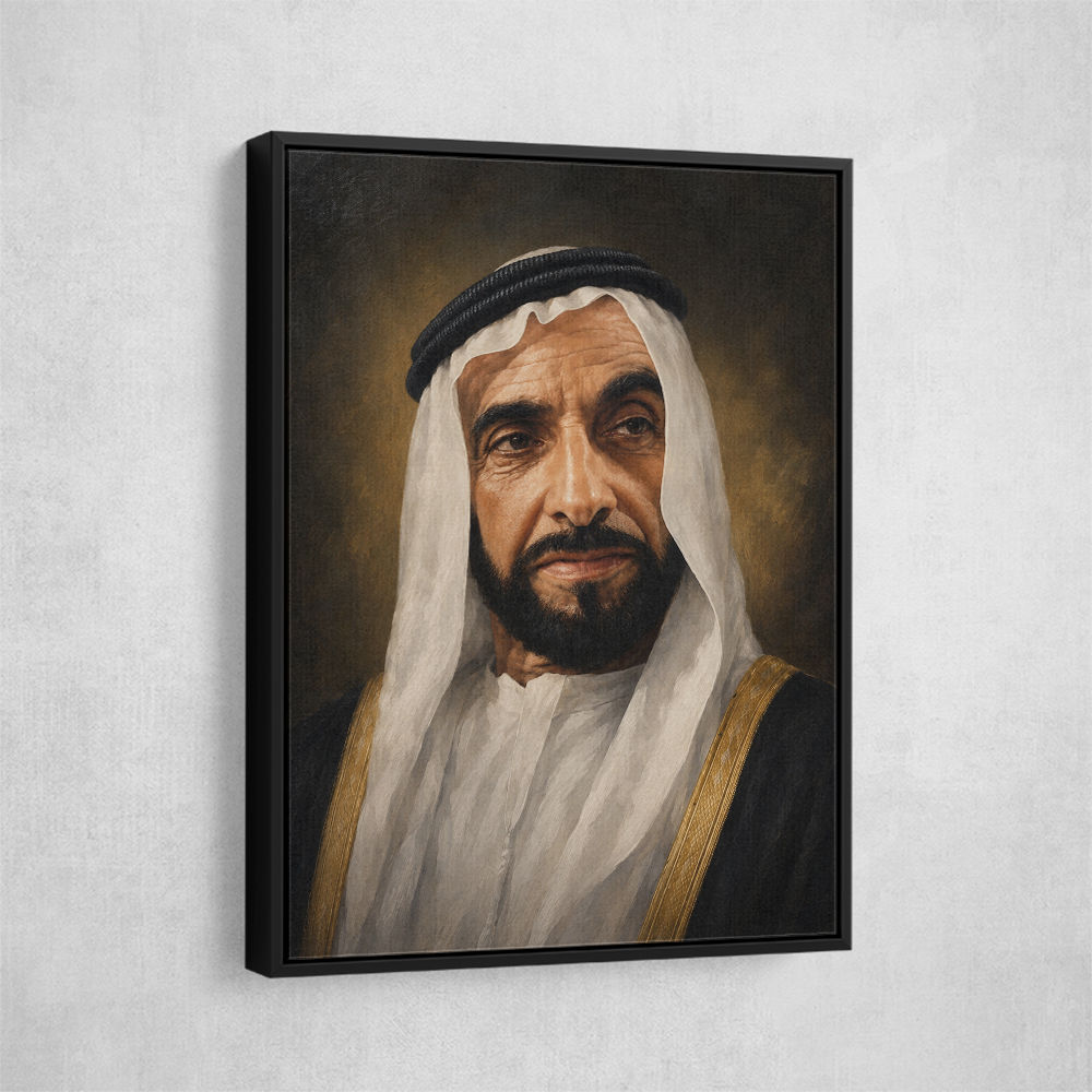 Sheikh Zayed Bin Sultan Al Nahyan Classic Royal Portrait