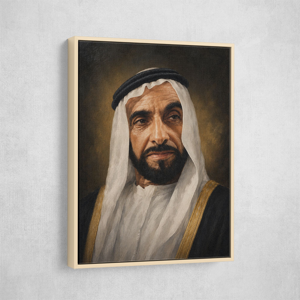 Sheikh Zayed Bin Sultan Al Nahyan Classic Royal Portrait
