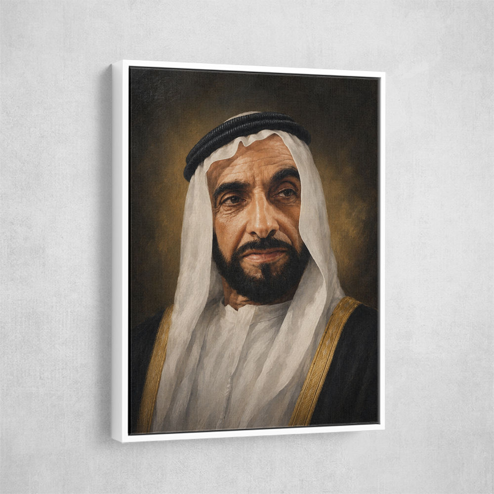 Sheikh Zayed Bin Sultan Al Nahyan Classic Royal Portrait