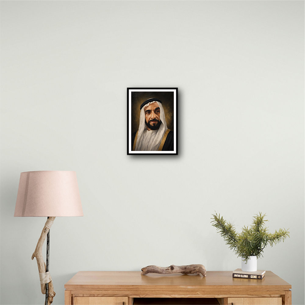 Sheikh Zayed Bin Sultan Al Nahyan Classic Royal Portrait