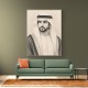 Sheikh Hamdan bin Mohammed bin Rashid Al Maktoum Pencil Sketch Style Portrait