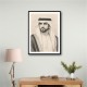 Sheikh Hamdan bin Mohammed bin Rashid Al Maktoum Pencil Sketch Style Portrait