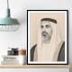 Sheikh Khaled bin Mohamed bin Zayed Al Nahyan 1 Pencil Sketch Style Portrait