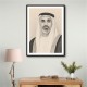 Sheikh Khaled bin Mohamed bin Zayed Al Nahyan Pencil Sketch Style Portrait