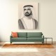 Sheikh Mohammed bin Rashid Al Maktoum Pencil Sketch Style Portrait