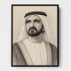 Sheikh Mohammed bin Rashid Al Maktoum Pencil Sketch Style Portrait
