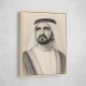Sheikh Mohammed bin Rashid Al Maktoum Pencil Sketch Style Portrait