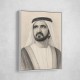 Sheikh Mohammed bin Rashid Al Maktoum Pencil Sketch Style Portrait
