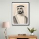 Sheikh Mohammed bin Rashid Al Maktoum Pencil Sketch Style Portrait