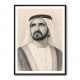 Sheikh Mohammed bin Rashid Al Maktoum Pencil Sketch Style Portrait