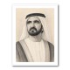 Sheikh Mohammed bin Rashid Al Maktoum Pencil Sketch Style Portrait