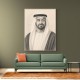 Sheikh Mohammed Bin Zayed Al Nahyan Pencil Sketch Style Portrait