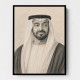 Sheikh Mohammed Bin Zayed Al Nahyan Pencil Sketch Style Portrait