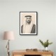 Sheikh Mohammed Bin Zayed Al Nahyan Pencil Sketch Style Portrait