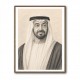 Sheikh Mohammed Bin Zayed Al Nahyan Pencil Sketch Style Portrait