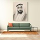 Sheikh Zayed Bin Sultan Al Nahyan Pencil Sketch Style Portrait