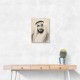 Sheikh Zayed Bin Sultan Al Nahyan Pencil Sketch Style Portrait