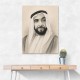 Sheikh Zayed Bin Sultan Al Nahyan Pencil Sketch Style Portrait