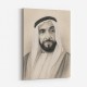Sheikh Zayed Bin Sultan Al Nahyan Pencil Sketch Style Portrait