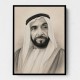 Sheikh Zayed Bin Sultan Al Nahyan Pencil Sketch Style Portrait