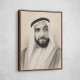 Sheikh Zayed Bin Sultan Al Nahyan Pencil Sketch Style Portrait