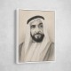 Sheikh Zayed Bin Sultan Al Nahyan Pencil Sketch Style Portrait
