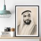 Sheikh Zayed Bin Sultan Al Nahyan Pencil Sketch Style Portrait