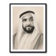 Sheikh Zayed Bin Sultan Al Nahyan Pencil Sketch Style Portrait