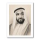 Sheikh Zayed Bin Sultan Al Nahyan Pencil Sketch Style Portrait