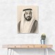 Sheikh Khalifa Bin Zayed Al Nahyan Pencil Sketch Style Portait