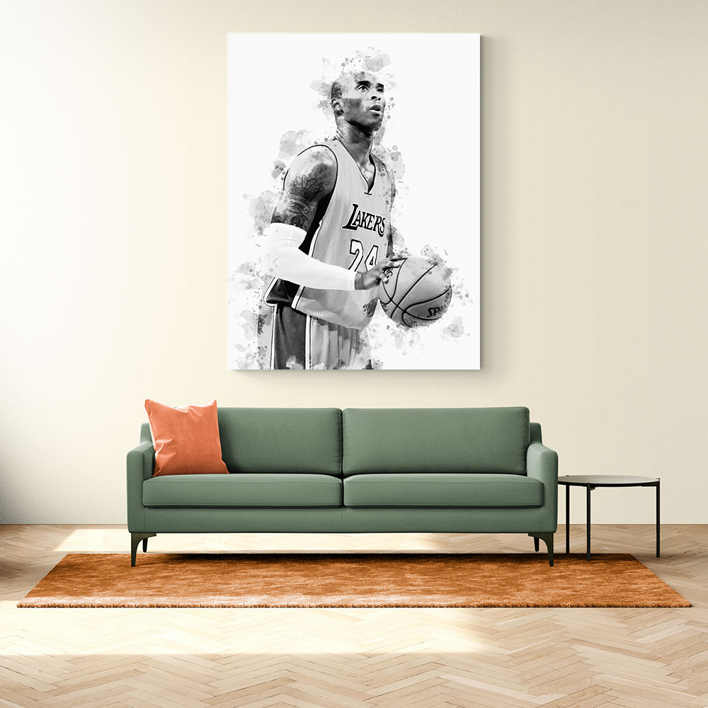 Kobe Bryant Mono Abstract