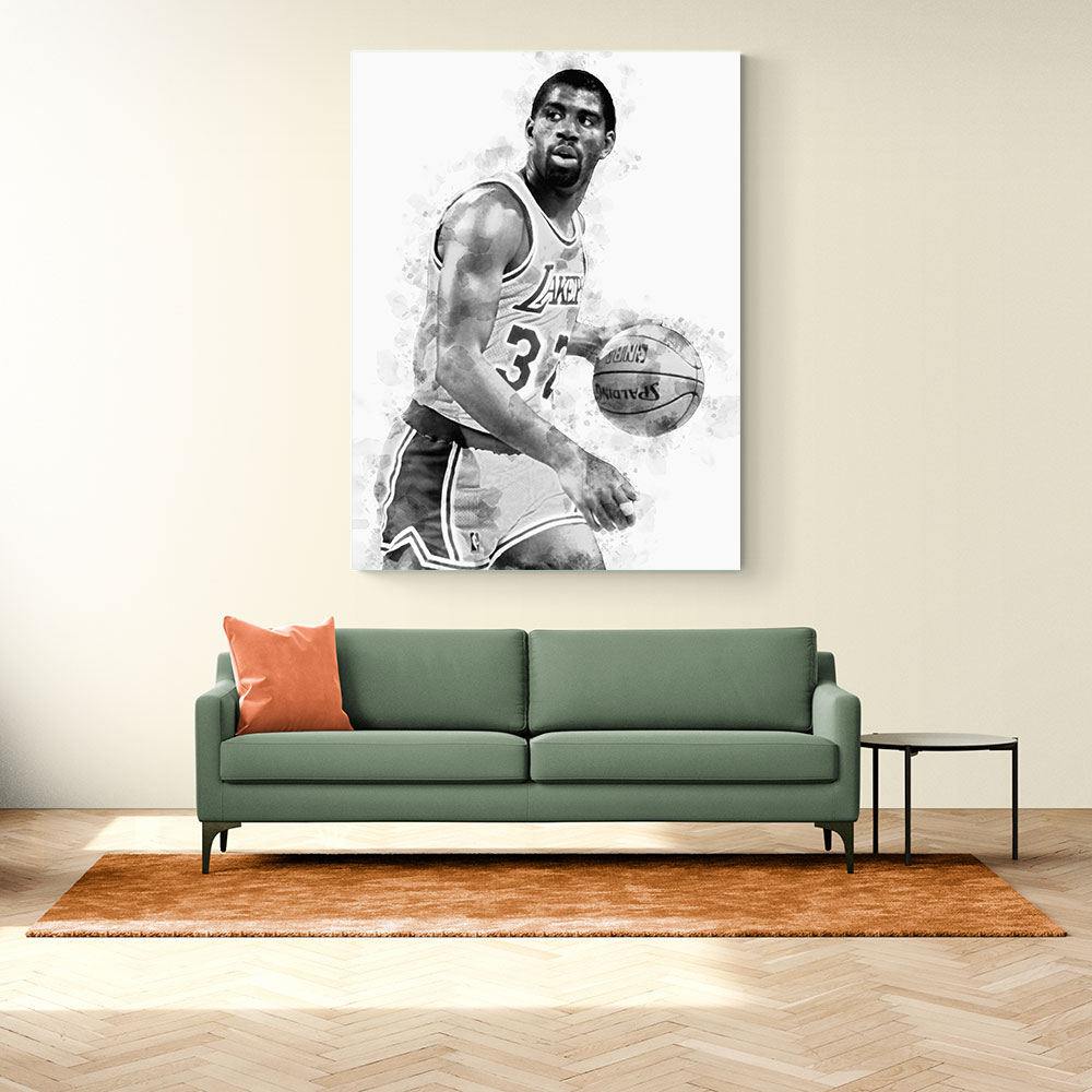 Magic Johnson Mono Abstract Magic Johnson Mono Abstract