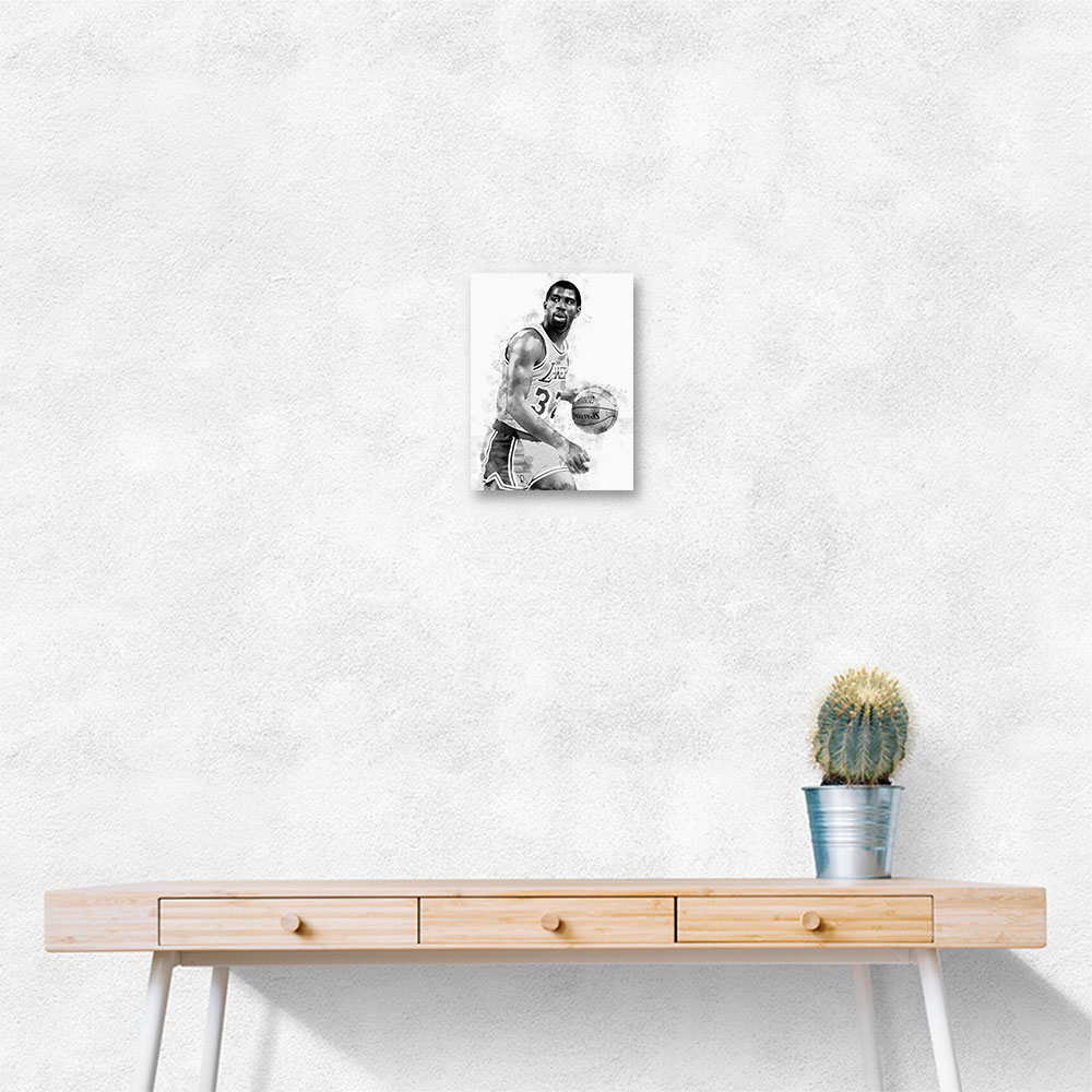 Magic Johnson Mono Abstract Magic Johnson Mono Abstract