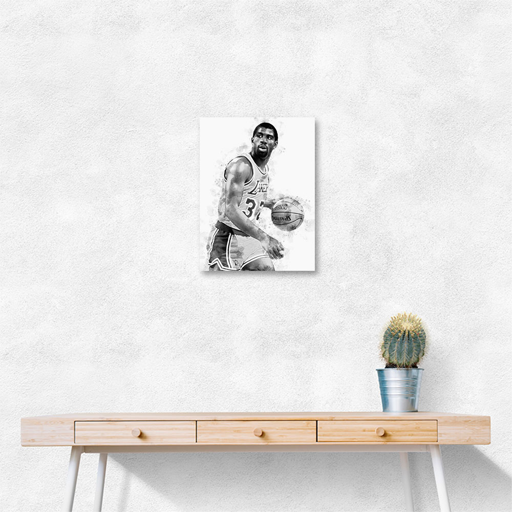 Magic Johnson Mono Abstract Magic Johnson Mono Abstract