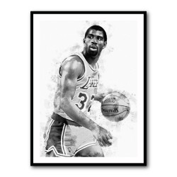 Magic Johnson Mono Abstract