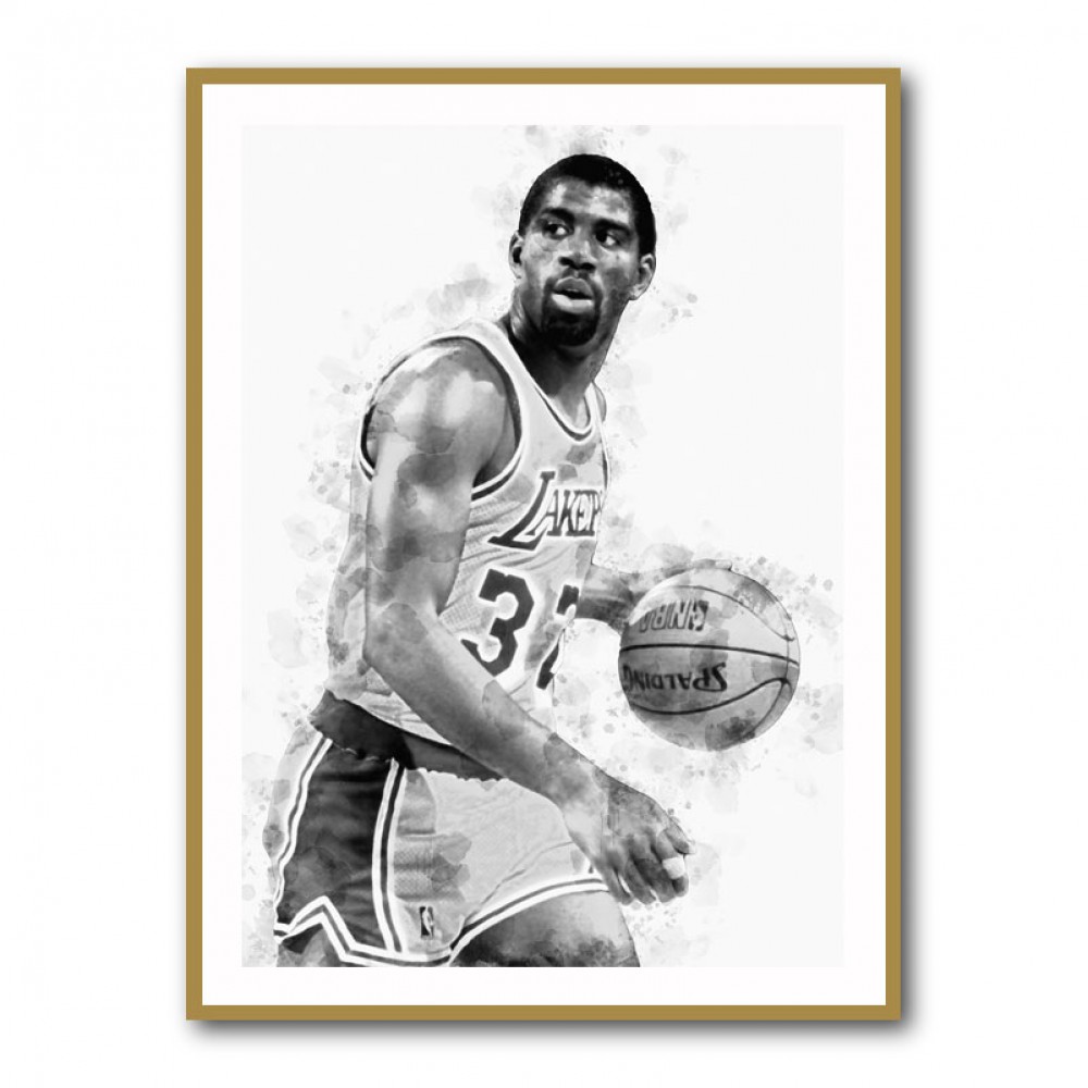 Magic Johnson Mono Abstract Magic Johnson Mono Abstract